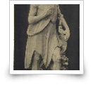 Estatua de S. Jeronymo de faiança esmaltada e colorida. Seculo XVI.- Egreja de Santa Maria de Belem.