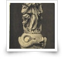 Imagem de Nossa Senhora, esculptura em dente de cavallo marinho. Seculo XVI ou XVII. - Egreja de Trevões.