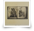 Duas paginas do Livro das Armas dos reis, principes e familias nobres. Manuscripto em pergaminho. 1509. - Sr. Conde de Mesquitella.