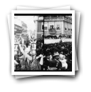 Carnaval de 1906 - [Cortejo dos] Fenianos na rua [: Praça da Batalha]