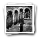 [Mosteiro de Alcobaça aquando da Visita de S.M. a Rainha Isabel II de Inglaterra em 20-02-1957: Pormenor da imagem de  Santa Maria de Alcobaça]