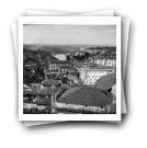 [Porto: Casario da cidade na zona de Santa Clara com vista para a Ponte D. Maria (imagem invertida)]