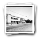 Fachada da Fábrica de Fibra Comercial Lusitana com entrada para os escritórios, Avenida da Boavista, Porto