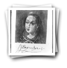 Retrato da Rainha D. Leonor (Coimbra ) e sua assinatura no Boletim da Assistência Social (reprodução)