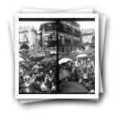 Festas Gualterianas de 1907 [: Banda de música em cortejo junto às arcadas da Praça de São Tiago]