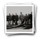 [Aeroporto do Porto (?): chegada de François Mitterrand acompanhado por Mário Soares, Mário Cal Brandão, António Cordeiro entre outros.]