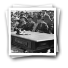 Vista parcial da mesa, com o Engº Espregueira Mendes (Sub-secretário de Estado Obras Públicas), tendo à direita o S. Bispo do Porto, na sessão para inaugurar a Doca nº 1, Leixões
