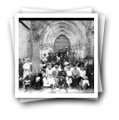 Sociedade de Belas-Artes [ do Porto: Excursão ao Mosteiro de ] Leça do Balio em 1907